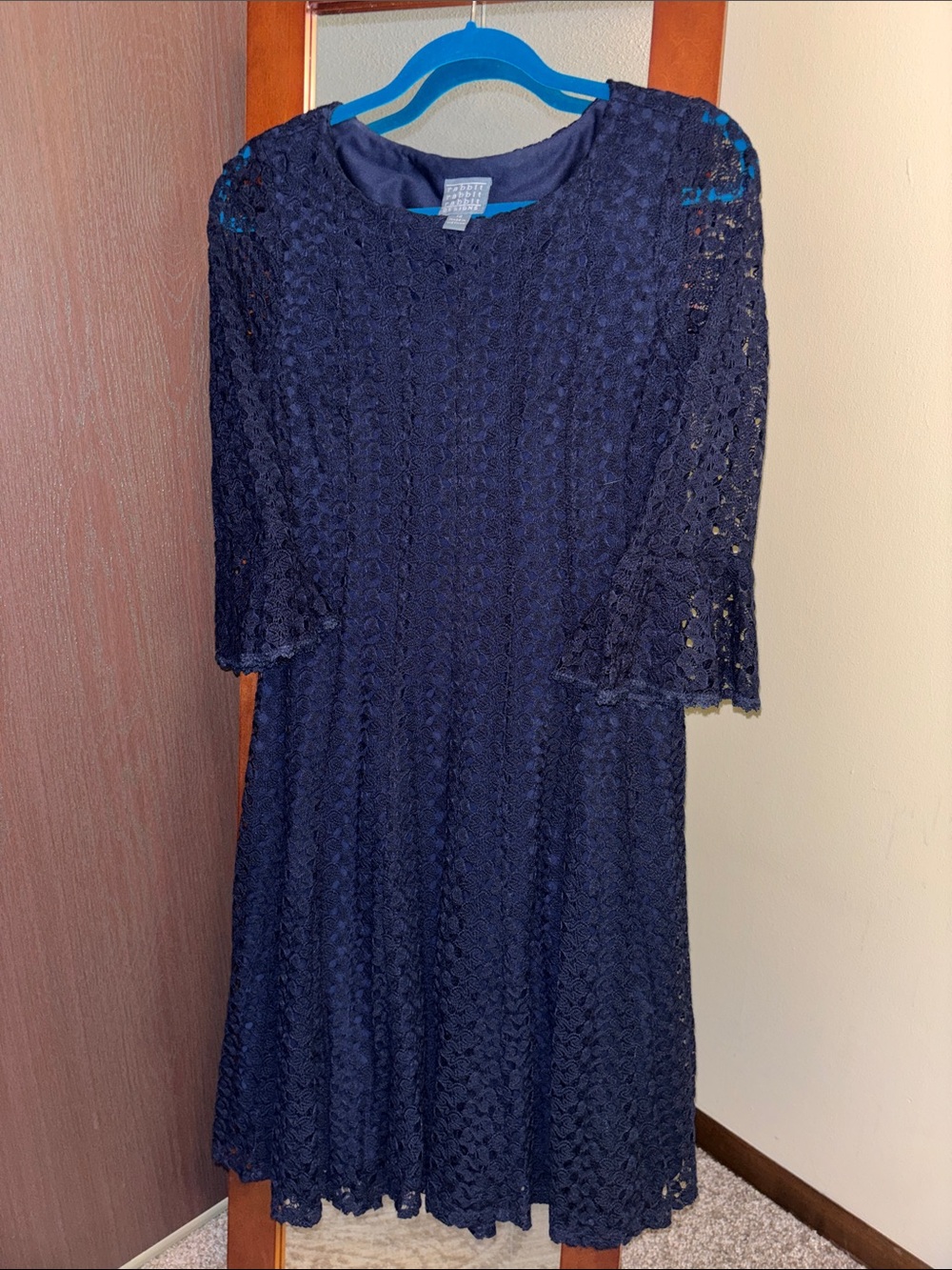 Rabbit rabbit rabbit designs Navy Blue Black Lace Dress Size 12